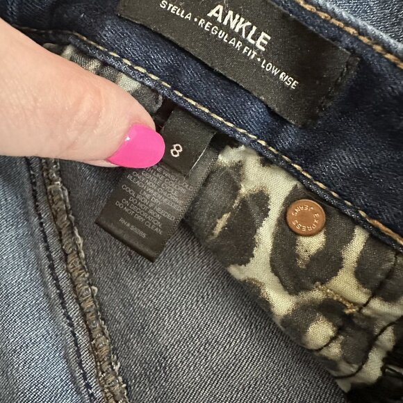 Y2K Style Express Stella Low Rise Ankle Jeans Women's Size 8 Embellished Pockets - Picture 6 of 8